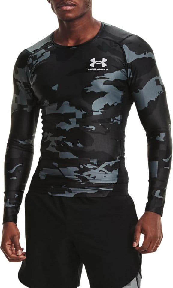 Tee-shirt Under Armour UA HG IsoChill Comp Print LS-BLK