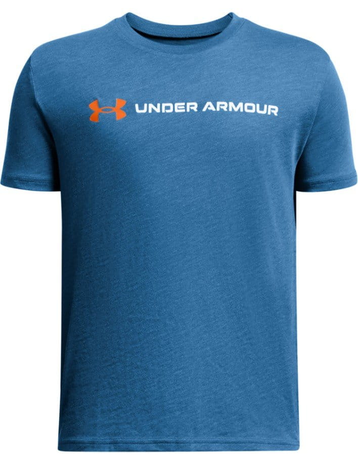 Tee-shirt Under Armour UA B LOGO WORDMARK SS-BLU