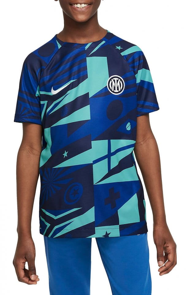 Tee-shirt à manches longues Nike Inter Milan Older Kids' Dri-FIT Pre-Match Football Top